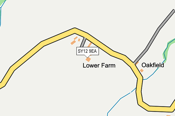 SY12 9EA map - OS OpenMap – Local (Ordnance Survey)