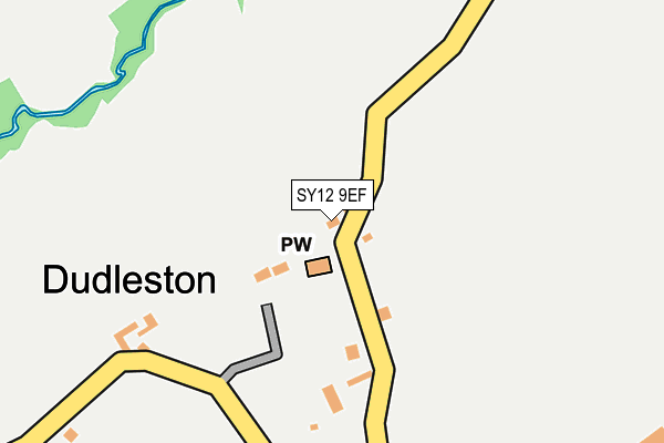 SY12 9EF map - OS OpenMap – Local (Ordnance Survey)