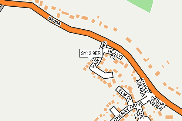 SY12 9ER map - OS OpenMap – Local (Ordnance Survey)