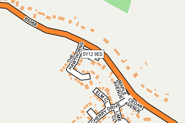 SY12 9ES map - OS OpenMap – Local (Ordnance Survey)