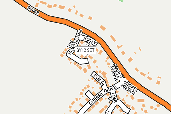 SY12 9ET map - OS OpenMap – Local (Ordnance Survey)