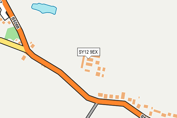 SY12 9EX map - OS OpenMap – Local (Ordnance Survey)