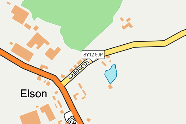 SY12 9JP map - OS OpenMap – Local (Ordnance Survey)