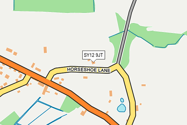 SY12 9JT map - OS OpenMap – Local (Ordnance Survey)