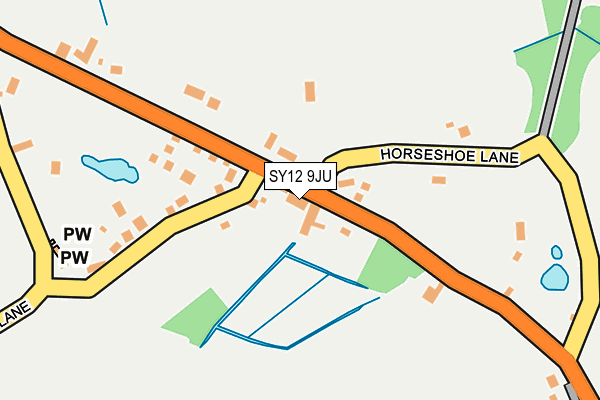 SY12 9JU map - OS OpenMap – Local (Ordnance Survey)