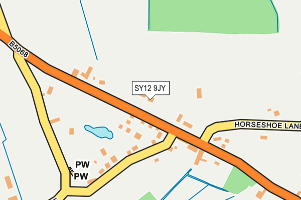 SY12 9JY map - OS OpenMap – Local (Ordnance Survey)