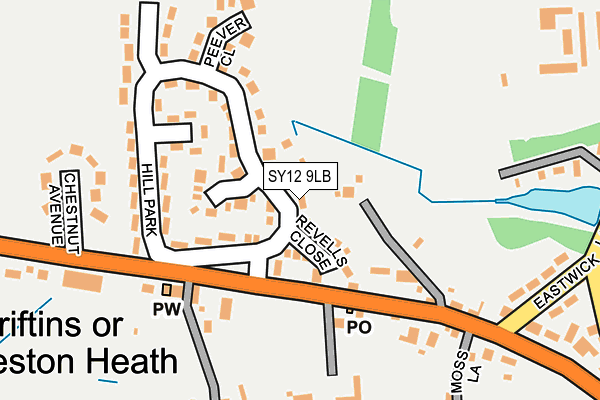 SY12 9LB map - OS OpenMap – Local (Ordnance Survey)