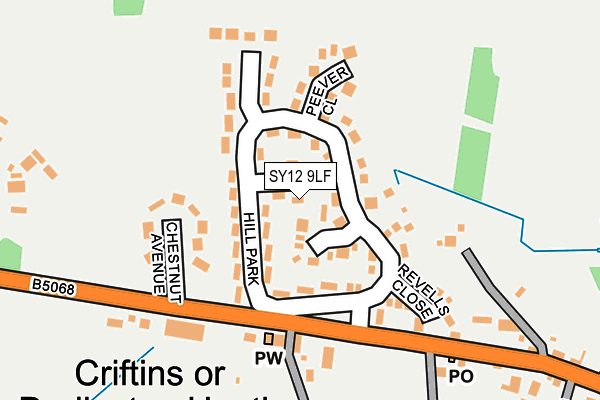 SY12 9LF map - OS OpenMap – Local (Ordnance Survey)