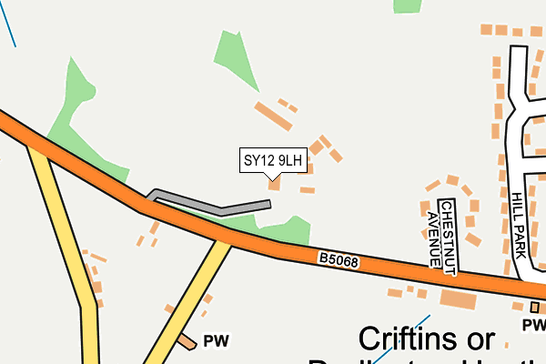 SY12 9LH map - OS OpenMap – Local (Ordnance Survey)