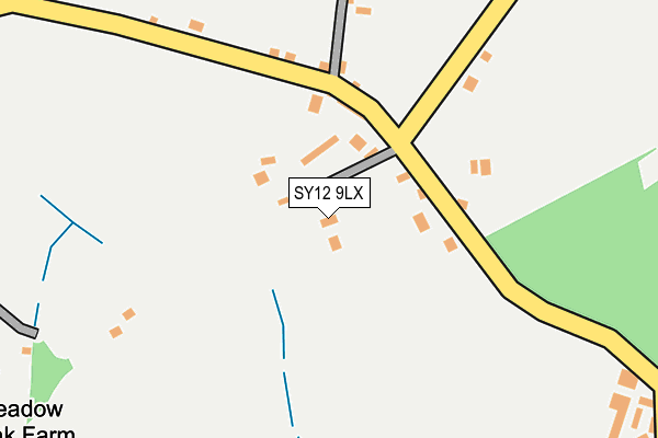 SY12 9LX map - OS OpenMap – Local (Ordnance Survey)