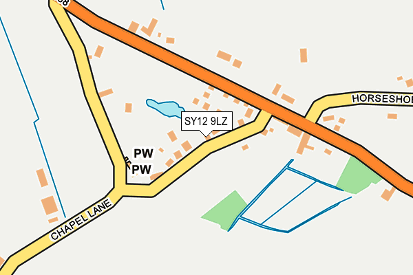 SY12 9LZ map - OS OpenMap – Local (Ordnance Survey)