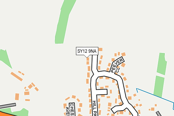 SY12 9NA map - OS OpenMap – Local (Ordnance Survey)