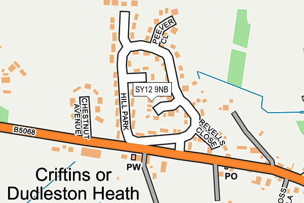 SY12 9NB map - OS OpenMap – Local (Ordnance Survey)