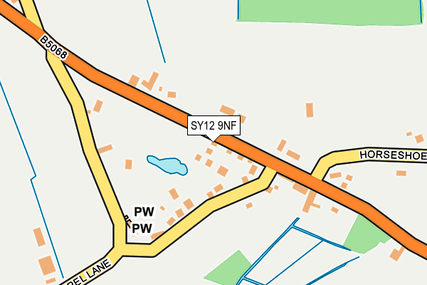 SY12 9NF map - OS OpenMap – Local (Ordnance Survey)