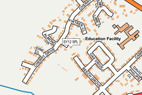 SY12 9PL map - OS OpenMap – Local (Ordnance Survey)