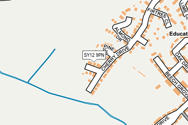 SY12 9PN map - OS OpenMap – Local (Ordnance Survey)