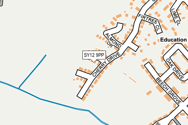 SY12 9PP map - OS OpenMap – Local (Ordnance Survey)