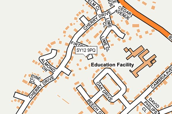 SY12 9PQ map - OS OpenMap – Local (Ordnance Survey)