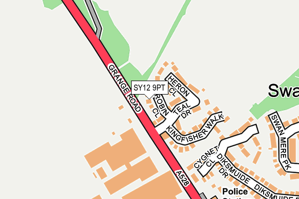 SY12 9PT map - OS OpenMap – Local (Ordnance Survey)