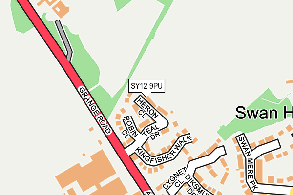 SY12 9PU map - OS OpenMap – Local (Ordnance Survey)