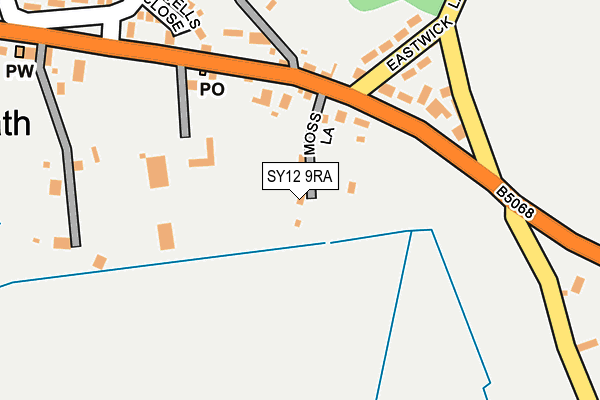 SY12 9RA map - OS OpenMap – Local (Ordnance Survey)