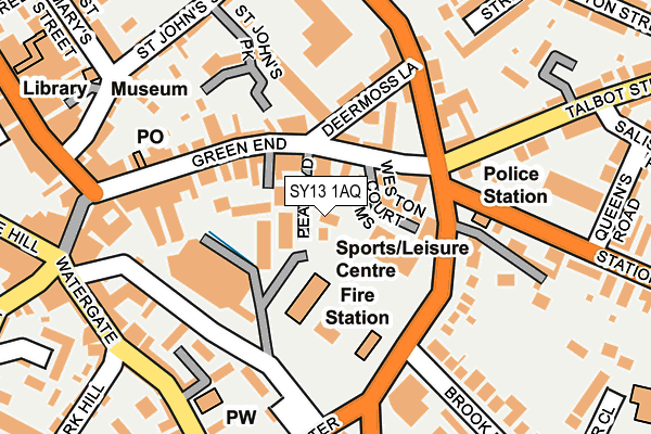 SY13 1AQ map - OS OpenMap – Local (Ordnance Survey)