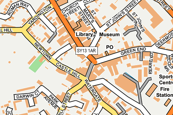SY13 1AR map - OS OpenMap – Local (Ordnance Survey)
