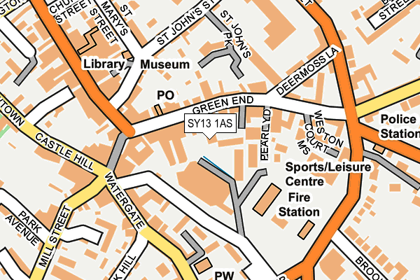 SY13 1AS map - OS OpenMap – Local (Ordnance Survey)