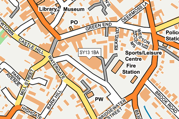 SY13 1BA map - OS OpenMap – Local (Ordnance Survey)