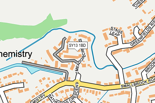 SY13 1BD map - OS OpenMap – Local (Ordnance Survey)