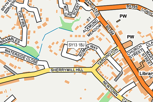SY13 1BJ map - OS OpenMap – Local (Ordnance Survey)