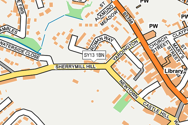 SY13 1BN map - OS OpenMap – Local (Ordnance Survey)