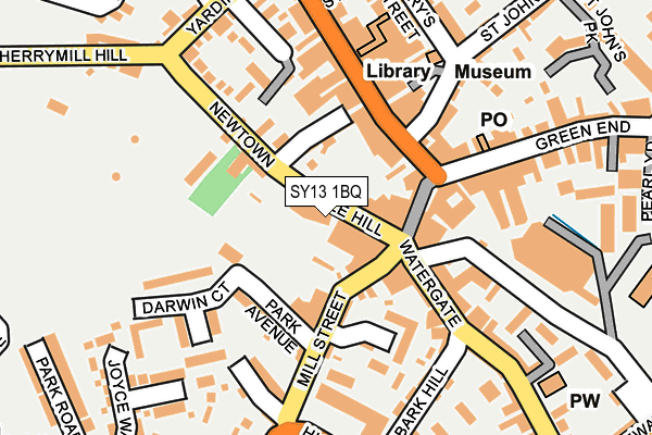 SY13 1BQ map - OS OpenMap – Local (Ordnance Survey)
