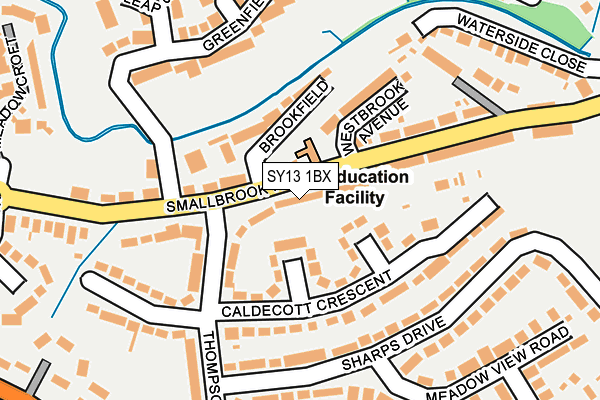 SY13 1BX map - OS OpenMap – Local (Ordnance Survey)