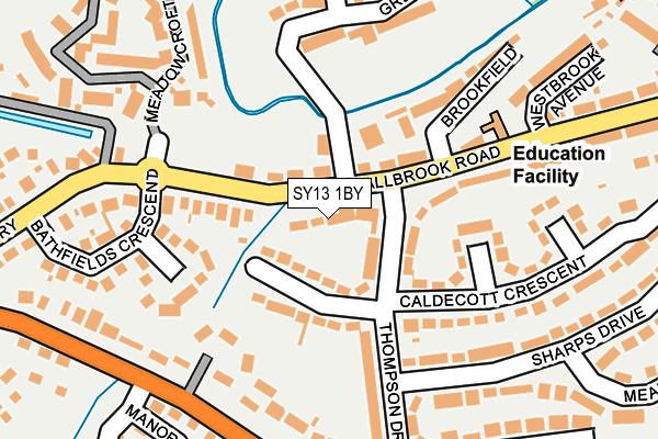 SY13 1BY map - OS OpenMap – Local (Ordnance Survey)