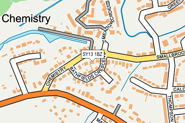 SY13 1BZ map - OS OpenMap – Local (Ordnance Survey)