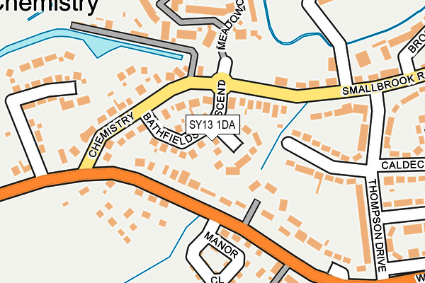 SY13 1DA map - OS OpenMap – Local (Ordnance Survey)