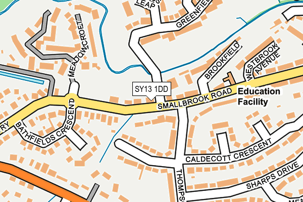 SY13 1DD map - OS OpenMap – Local (Ordnance Survey)