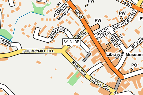 SY13 1DE map - OS OpenMap – Local (Ordnance Survey)