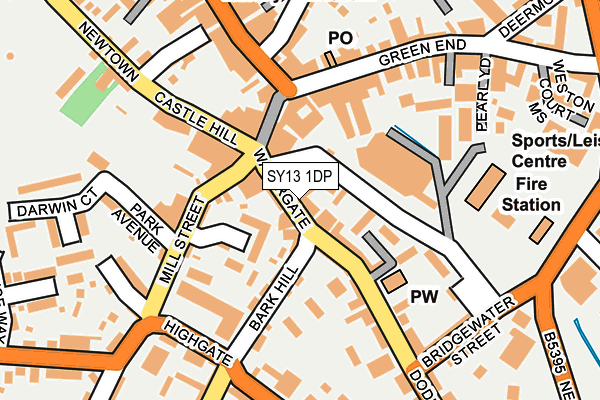 SY13 1DP map - OS OpenMap – Local (Ordnance Survey)