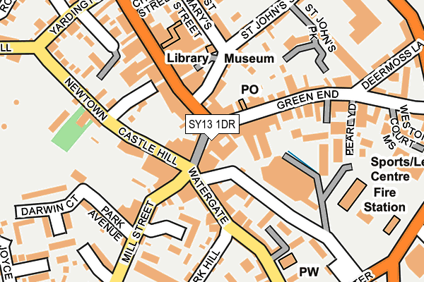 SY13 1DR map - OS OpenMap – Local (Ordnance Survey)