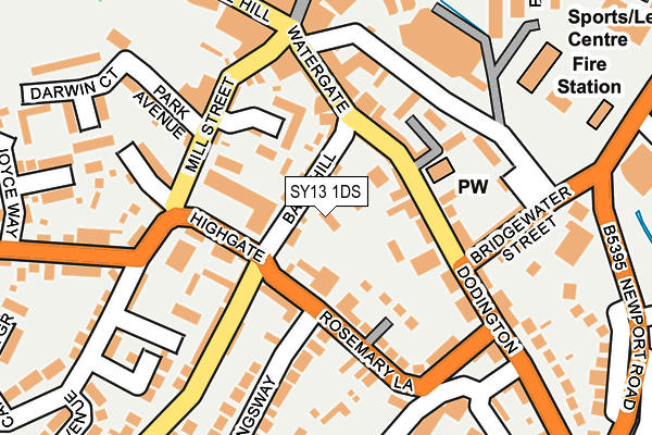 SY13 1DS map - OS OpenMap – Local (Ordnance Survey)