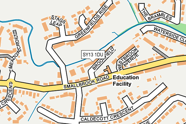 SY13 1DU map - OS OpenMap – Local (Ordnance Survey)
