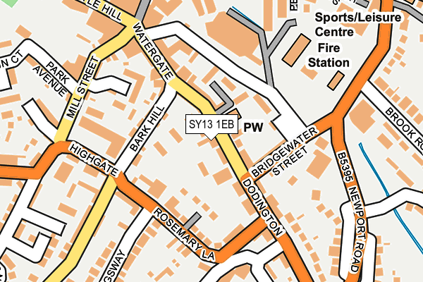 SY13 1EB map - OS OpenMap – Local (Ordnance Survey)