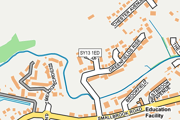 SY13 1ED map - OS OpenMap – Local (Ordnance Survey)