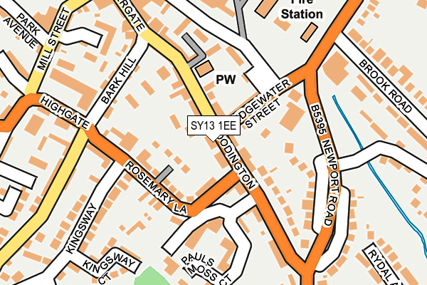 SY13 1EE map - OS OpenMap – Local (Ordnance Survey)