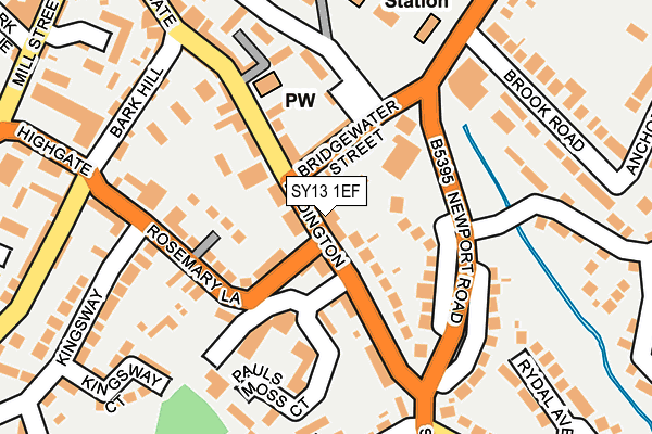 SY13 1EF map - OS OpenMap – Local (Ordnance Survey)