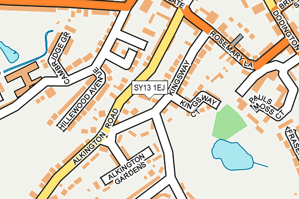 SY13 1EJ map - OS OpenMap – Local (Ordnance Survey)