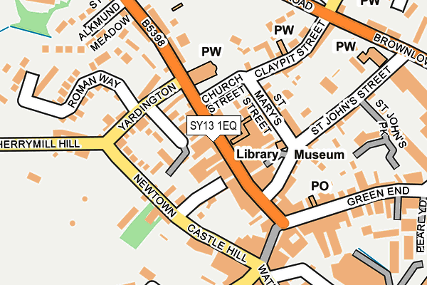 SY13 1EQ map - OS OpenMap – Local (Ordnance Survey)