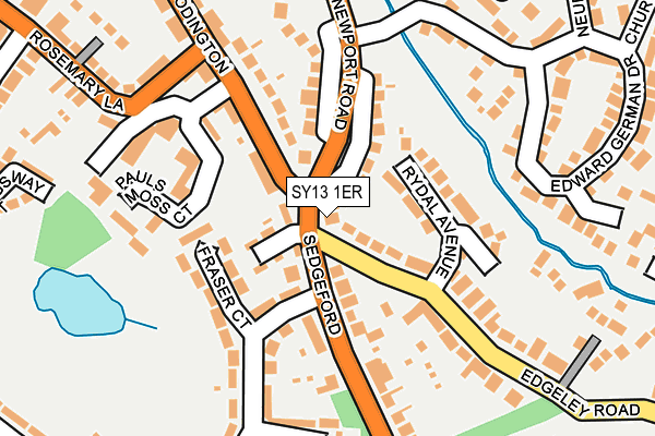 SY13 1ER map - OS OpenMap – Local (Ordnance Survey)